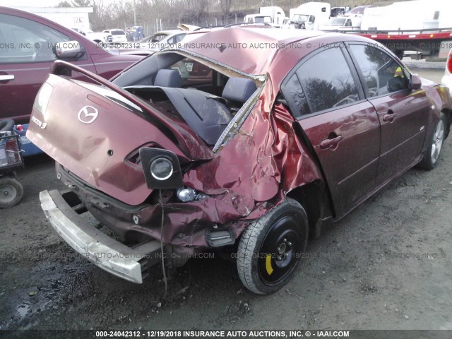 JM1BK323761497143 - 2006 MAZDA 3 S RED photo 4