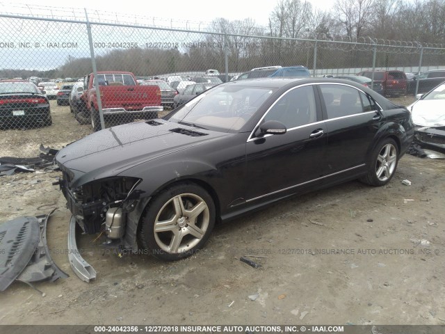 WDDNG71X47A114180 - 2007 MERCEDES-BENZ S 550 BLACK photo 2