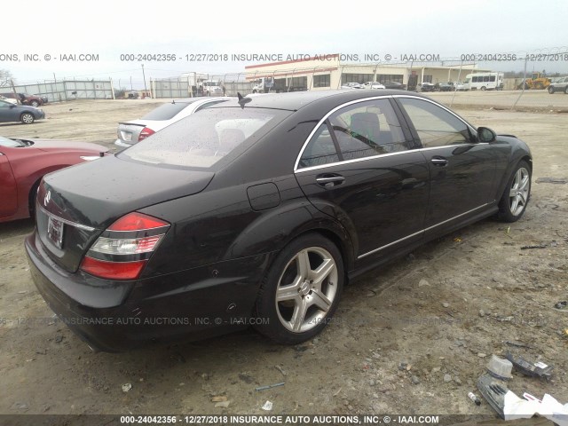 WDDNG71X47A114180 - 2007 MERCEDES-BENZ S 550 BLACK photo 4