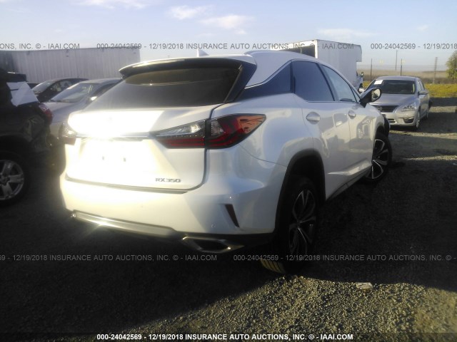 2T2ZZMCA0JC100756 - 2018 LEXUS RX 350/BASE/F SPORT WHITE photo 4