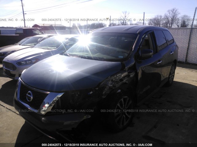 5N1AR2MN0EC640559 - 2014 NISSAN PATHFINDER S/SV/SL/PLATINUM BLACK photo 2