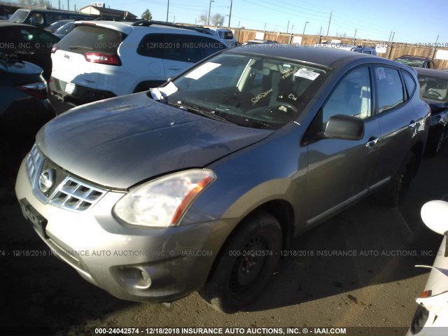 JN8AS5MV6DW102220 - 2013 NISSAN ROGUE S/SV GRAY photo 2