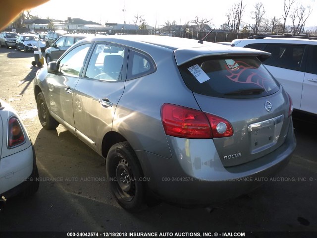 JN8AS5MV6DW102220 - 2013 NISSAN ROGUE S/SV GRAY photo 3