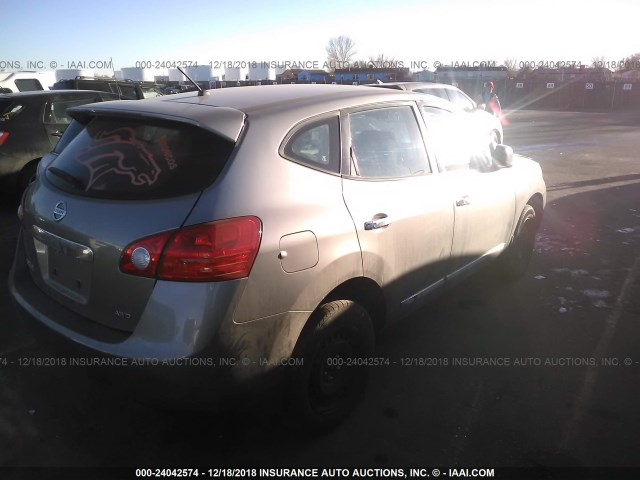 JN8AS5MV6DW102220 - 2013 NISSAN ROGUE S/SV GRAY photo 4