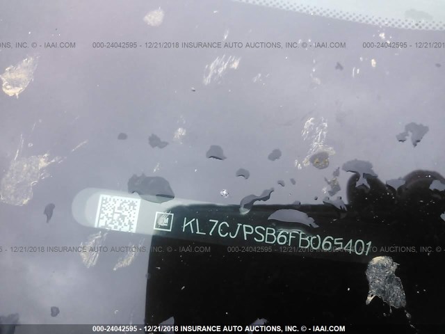 KL7CJPSB6FB065401 - 2015 CHEVROLET TRAX 1LS WHITE photo 9