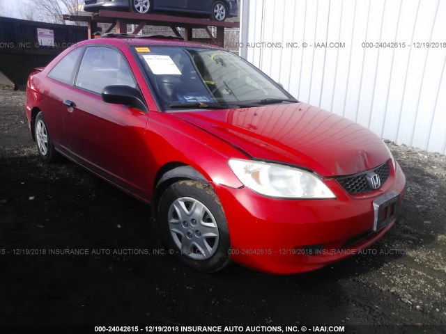 1HGEM21125L065968 - 2005 HONDA CIVIC DX VP RED photo 1