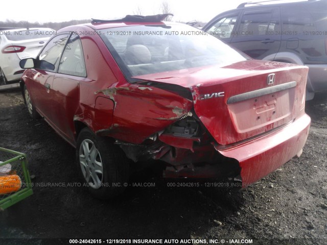 1HGEM21125L065968 - 2005 HONDA CIVIC DX VP RED photo 3