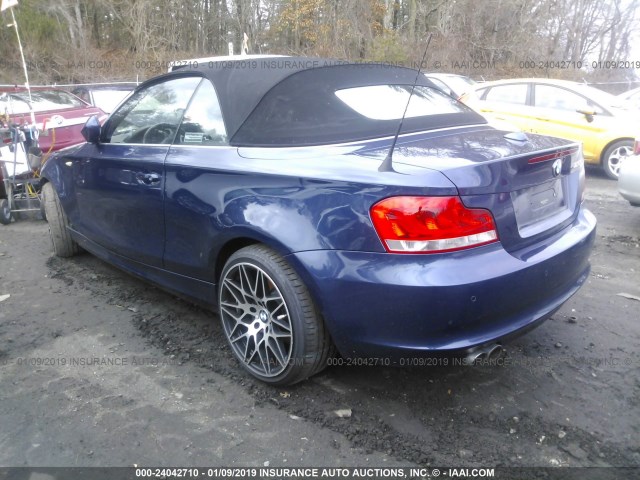 WBAUN1C56CVH78083 - 2012 BMW 128 I BLUE photo 3