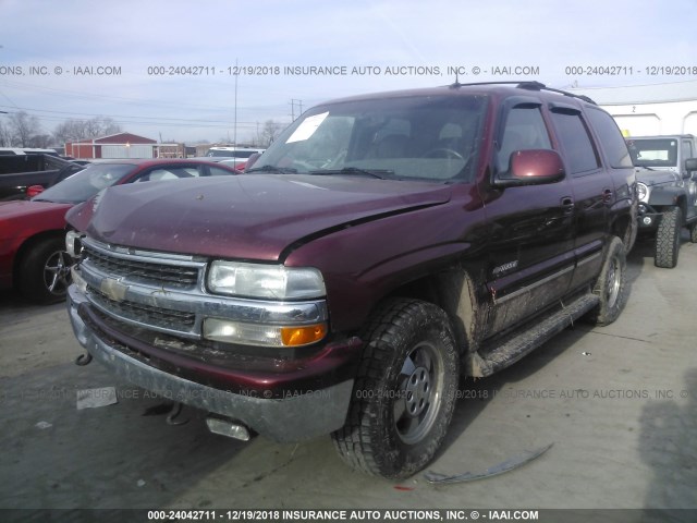 1GNEK13Z13J246884 - 2003 CHEVROLET TAHOE K1500 RED photo 2