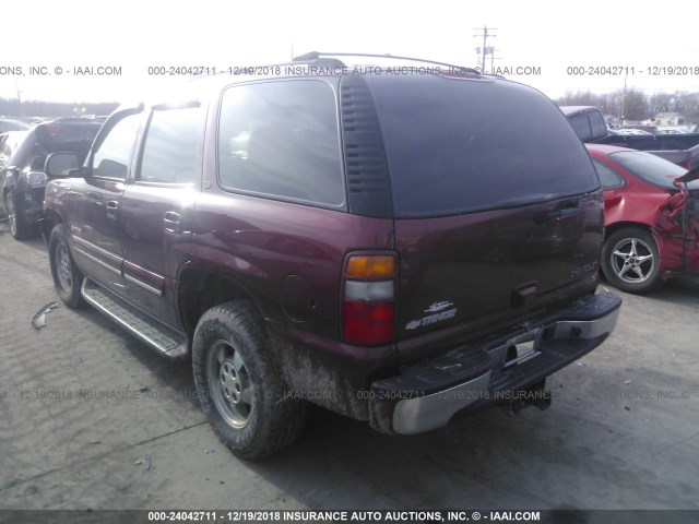 1GNEK13Z13J246884 - 2003 CHEVROLET TAHOE K1500 RED photo 3