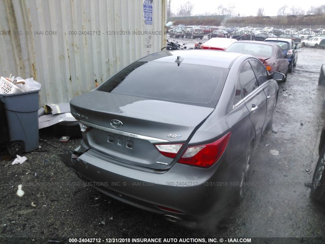 5NPEC4AB9DH650734 - 2013 HYUNDAI SONATA SE/LIMITED SILVER photo 4