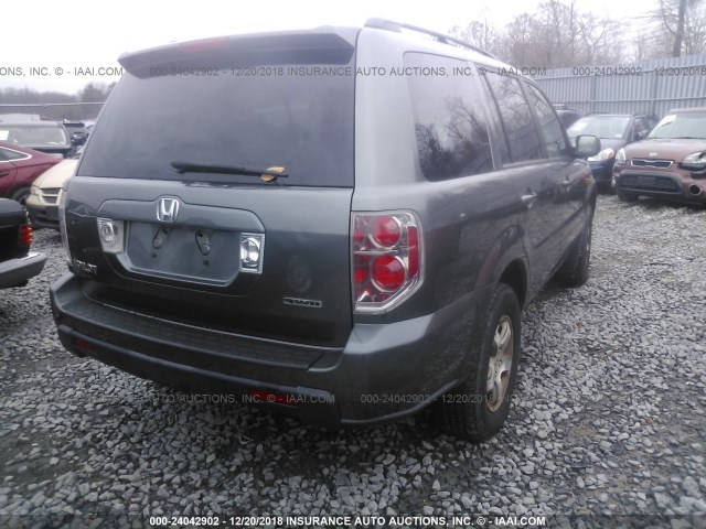 5FNYF18547B025387 - 2007 HONDA PILOT GRAY photo 4