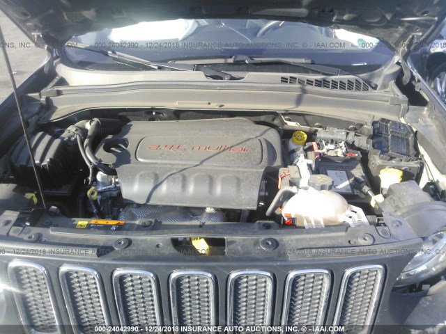 ZACCJAAB0HPF57738 - 2017 JEEP RENEGADE SPORT Մոխրագույն լուսանկար 10