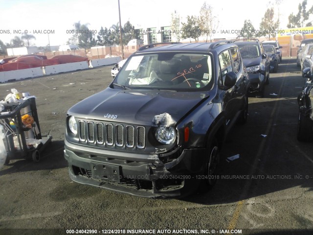 ZACCJAAB0HPF57738 - 2017 JEEP RENEGADE SPORT Մոխրագույն լուսանկար 2
