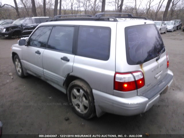 JF1SF65611H763645 - 2001 SUBARU FORESTER S SILVER photo 3