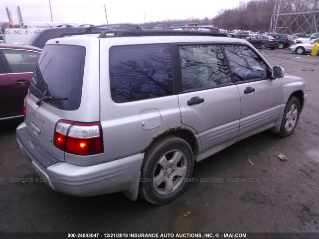 JF1SF65611H763645 - 2001 SUBARU FORESTER S SILVER photo 4