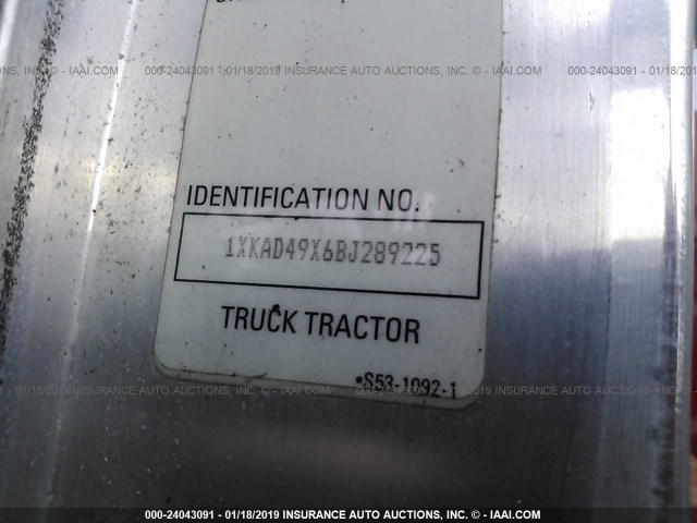 1XKAD49X6BJ289225 - 2011 KENWORTH T660 T660 Unknown photo 9