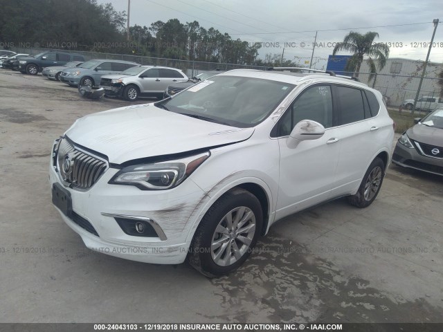 LRBFX1SAXJD007595 - 2018 BUICK ENVISION ESSENCE WHITE photo 2