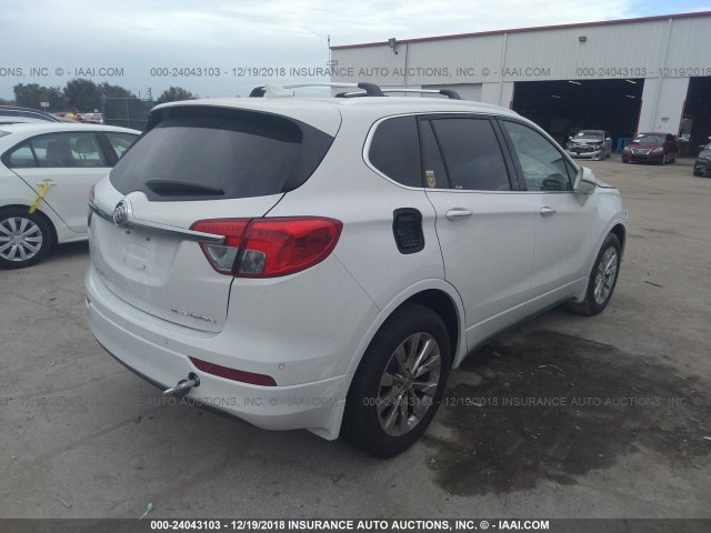 LRBFX1SAXJD007595 - 2018 BUICK ENVISION ESSENCE WHITE photo 4