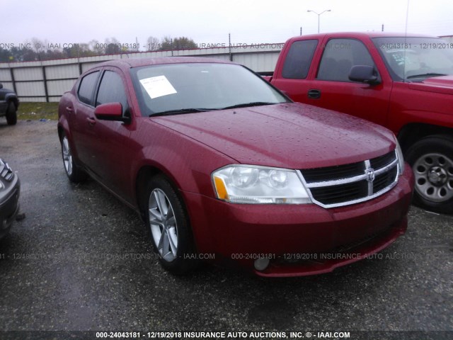 1B3CC5FV8AN109932 - 2010 DODGE AVENGER R/T RED photo 1