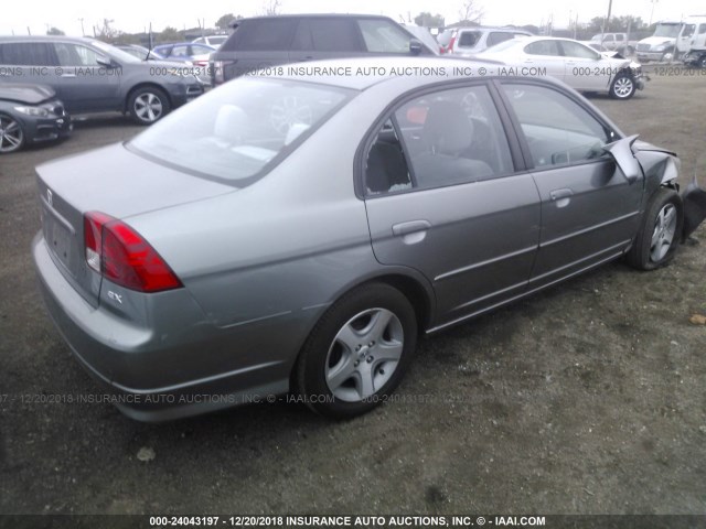 2HGES25895H528991 - 2005 HONDA CIVIC EX GRAY photo 4