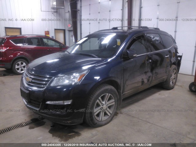 1GNKVGKD8FJ228650 - 2015 CHEVROLET TRAVERSE LT Navy photo 2