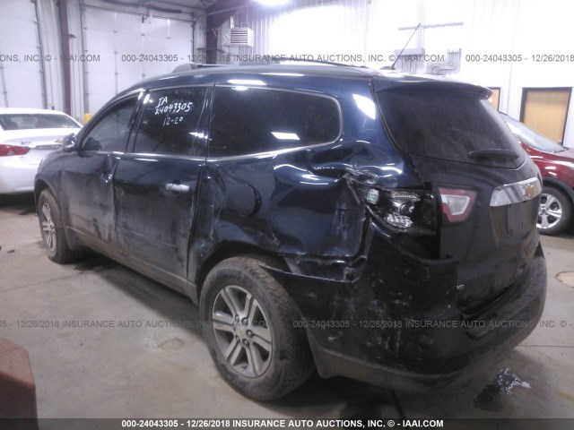 1GNKVGKD8FJ228650 - 2015 CHEVROLET TRAVERSE LT Navy photo 3