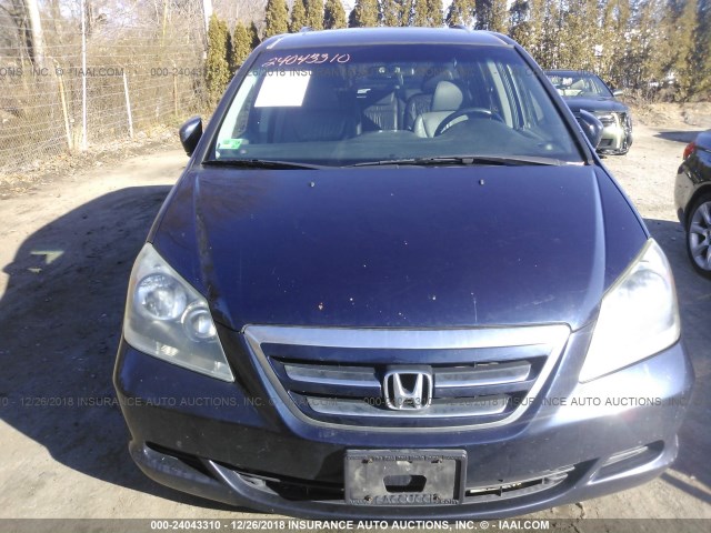 5FNRL38617B022335 - 2007 HONDA ODYSSEY EXL Dark Blue photo 6