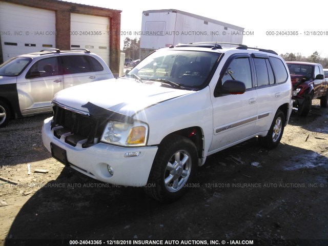 1GKDT13S152386178 - 2005 GMC ENVOY WHITE photo 2