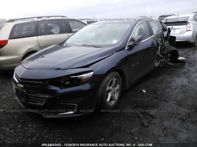 1G1ZB5ST5HF291506 - 2017 CHEVROLET MALIBU LS BLUE photo 2
