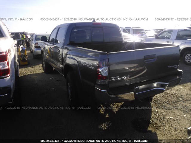 5TFJU4GN1EX055850 - 2014 TOYOTA TACOMA DOUBLE CAB PRERUNNER GRAY photo 3