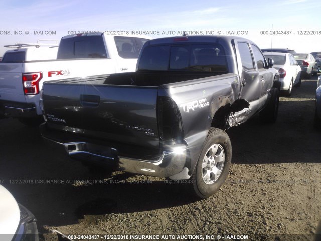 5TFJU4GN1EX055850 - 2014 TOYOTA TACOMA DOUBLE CAB PRERUNNER GRAY photo 4