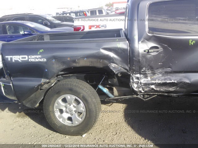 5TFJU4GN1EX055850 - 2014 TOYOTA TACOMA DOUBLE CAB PRERUNNER GRAY photo 6