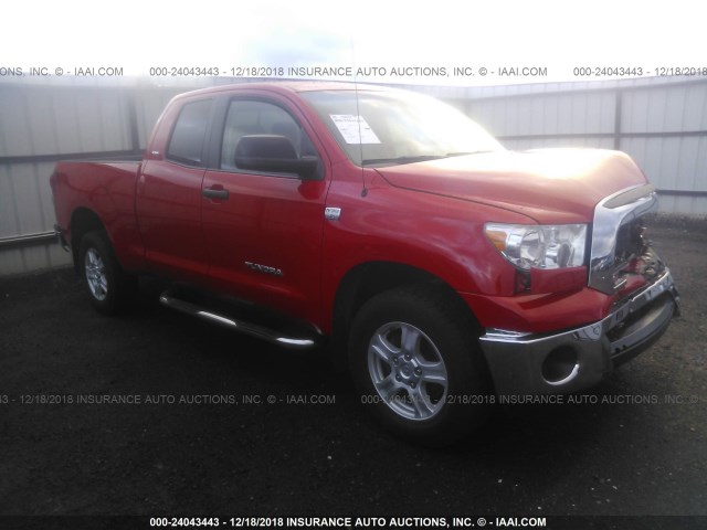 5TFBT54157X005194 - 2007 TOYOTA TUNDRA DOUBLE CAB SR5 RED photo 1