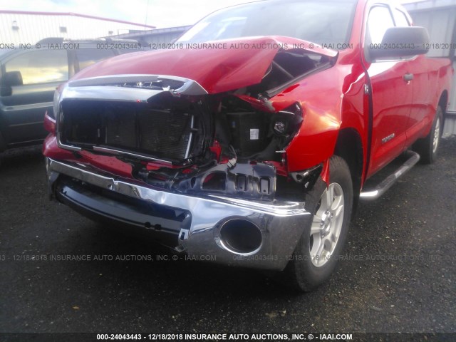 5TFBT54157X005194 - 2007 TOYOTA TUNDRA DOUBLE CAB SR5 RED photo 6