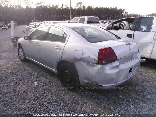 4A3AB36F17E059581 - 2007 MITSUBISHI GALANT SILVER photo 3