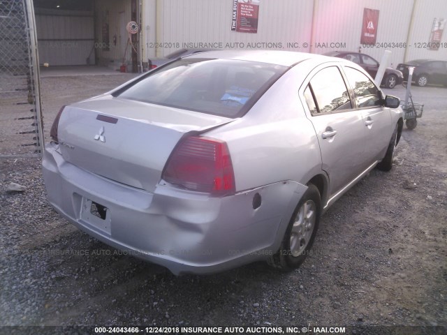 4A3AB36F17E059581 - 2007 MITSUBISHI GALANT ES SILVER photo 4