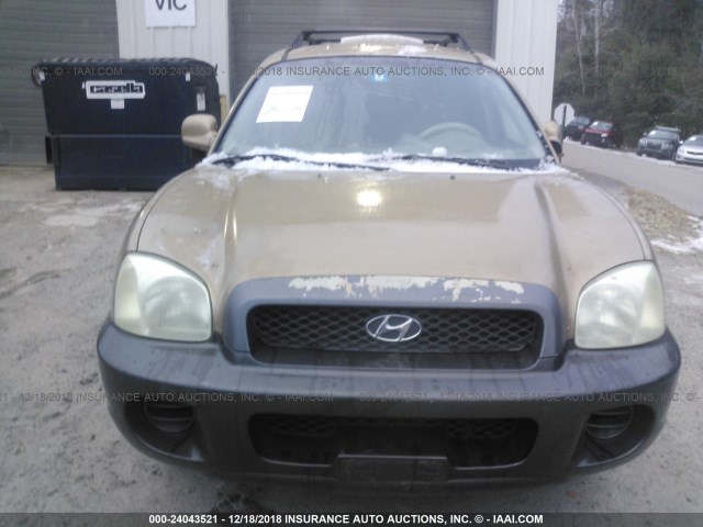 KM8SB12B12U218205 - 2002 HYUNDAI SANTA FE GL GOLD photo 6