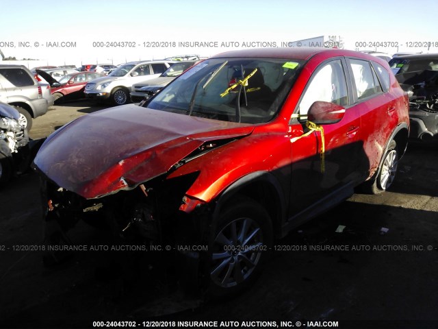 JM3KE4BY8F0491034 - 2015 MAZDA CX-5 SPORT RED photo 2