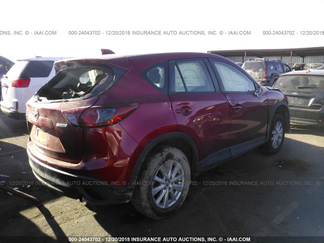 JM3KE4BY8F0491034 - 2015 MAZDA CX-5 SPORT RED photo 4