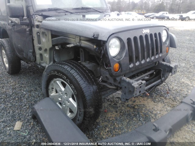 1J4AA2D18AL227351 - 2010 JEEP WRANGLER SPORT BLACK photo 6