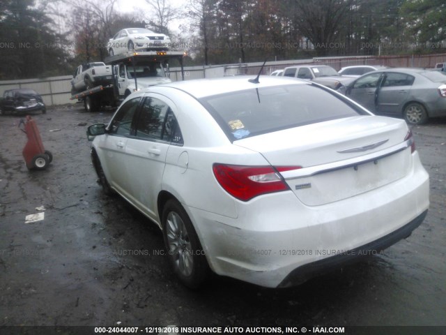 1C3CCBAG1CN171945 - 2012 CHRYSLER 200 LX WHITE photo 3