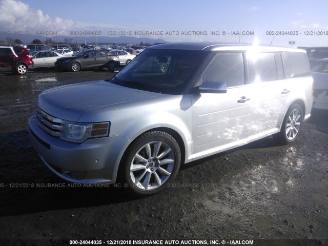 2FMHK6DT3ABA70415 - 2010 FORD FLEX LIMITED SILVER photo 2