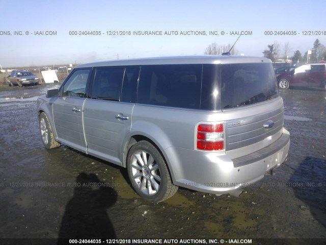 2FMHK6DT3ABA70415 - 2010 FORD FLEX LIMITED SILVER photo 3