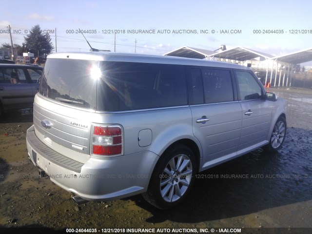 2FMHK6DT3ABA70415 - 2010 FORD FLEX LIMITED SILVER photo 4