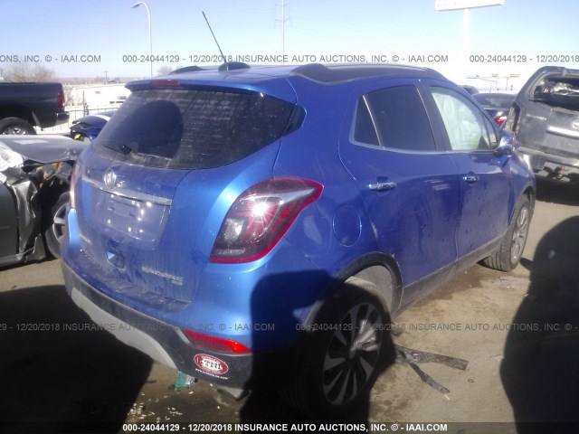 KL4CJESBXHB014794 - 2017 BUICK ENCORE PREFERRED BLUE photo 4