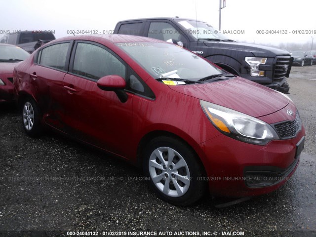 KNADM4A35D6265549 - 2013 KIA RIO LX RED photo 1