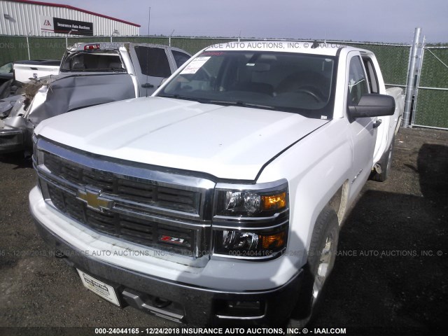 3GCUKREC6EG367846 - 2014 CHEVROLET SILVERADO K1500 LT WHITE photo 2