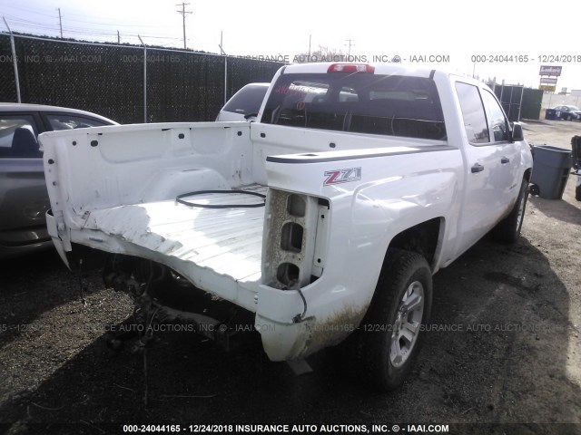 3GCUKREC6EG367846 - 2014 CHEVROLET SILVERADO K1500 LT WHITE photo 4