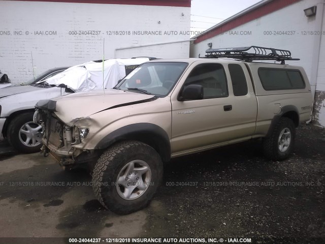 5TEWN72N23Z248185 - 2003 TOYOTA TACOMA XTRACAB GOLD photo 2